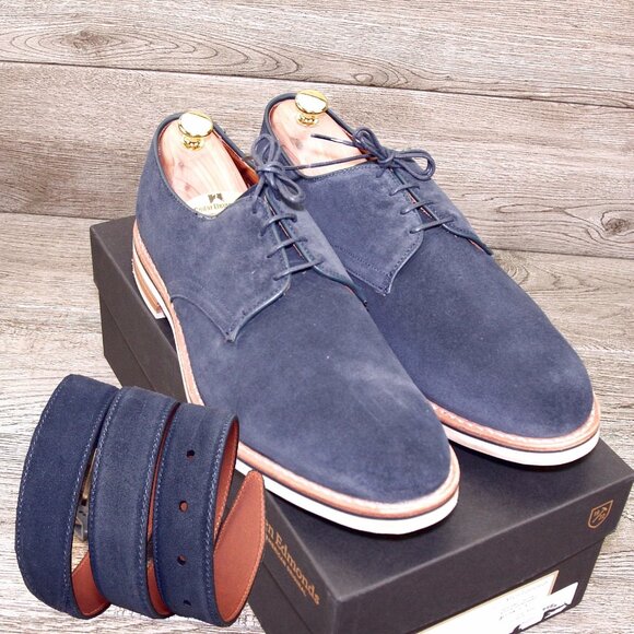 * NIB * $443 Allen Edmonds NOMAD 12 D + Matching Belt 34 - Navy * add $15 Trees main image 6
